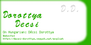 dorottya decsi business card